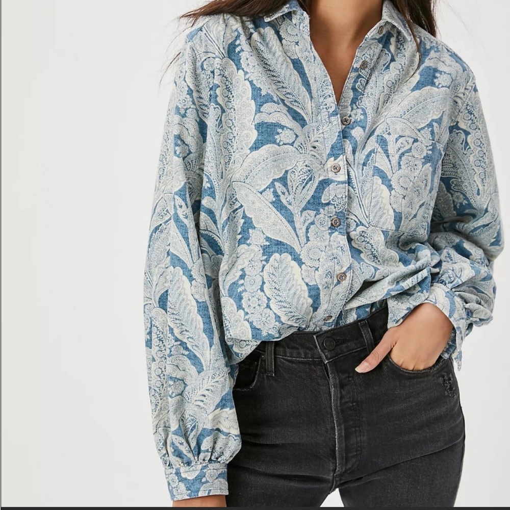 Anthropologie Pilcro Corduroy Button Down Shirt